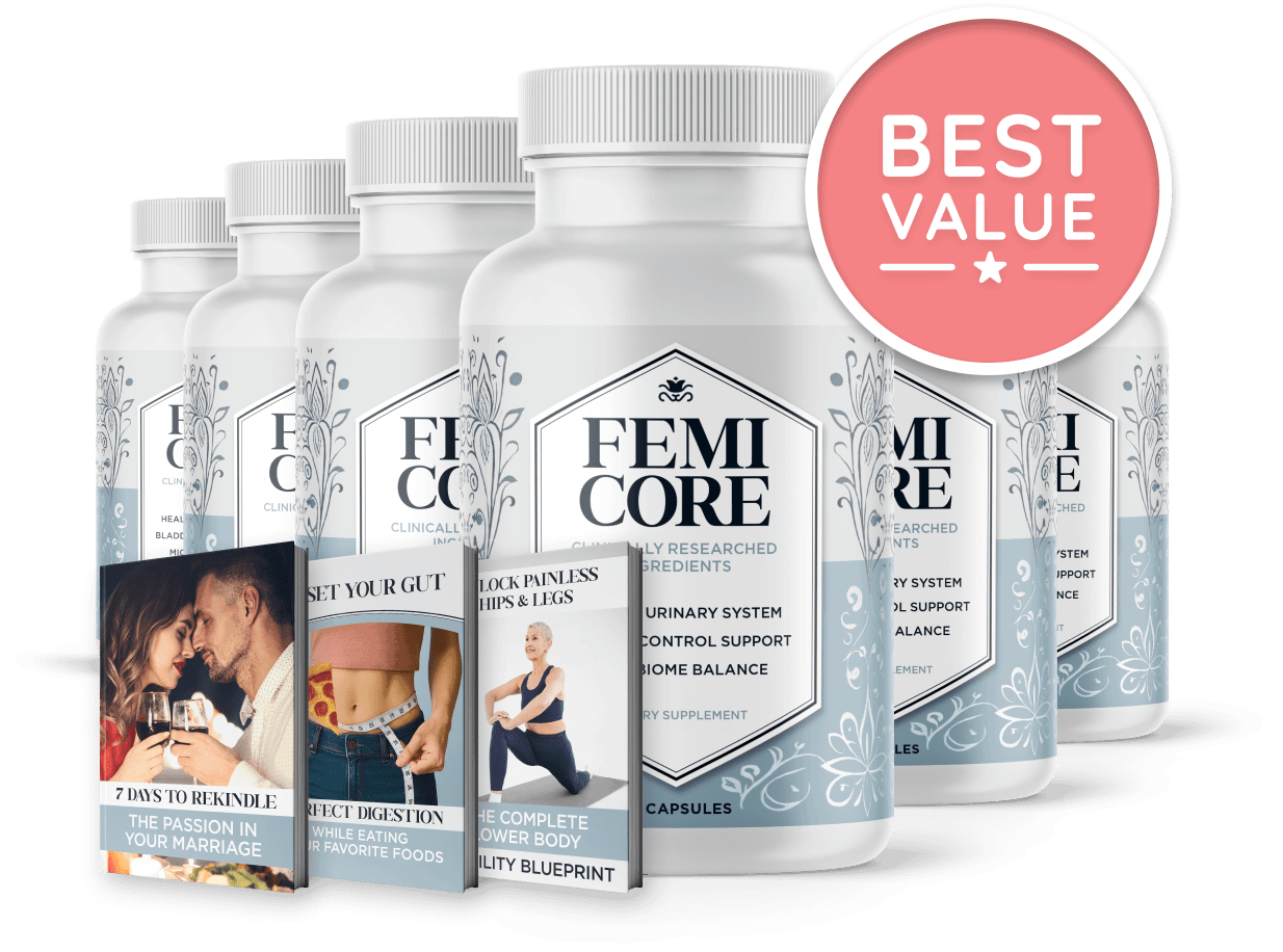 FemiCore-six-bottles-image Hormovance 6 bottle 180 day supply